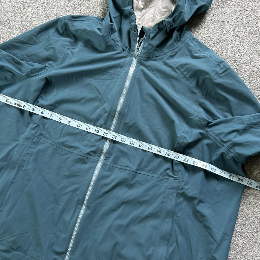 Duluth Trading Co Coat Mens 3XL Green Hooded Rain Jacket Full Zip Lightweight - Picture 5 of 9